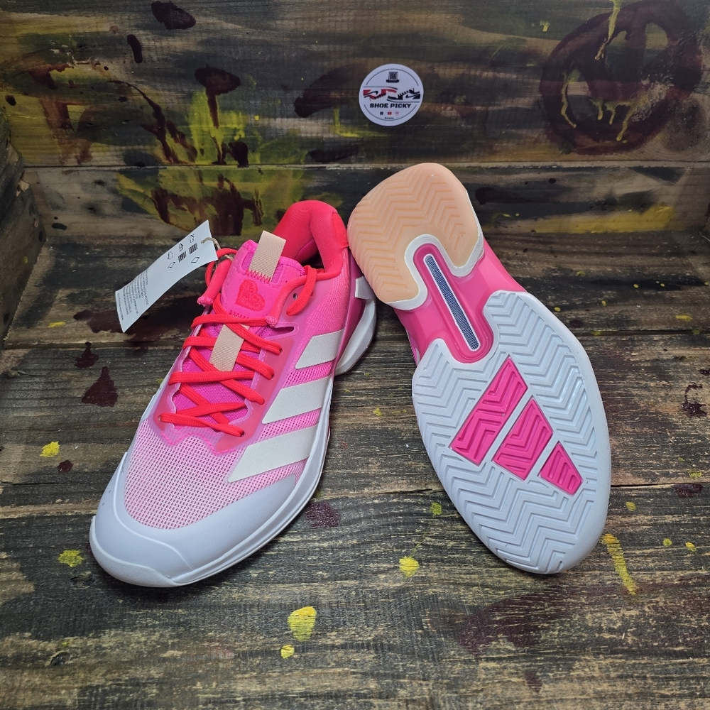 adidas adizero Ubersonic 5 Women's Tennis Shoes IH9936 Hot Pink White SIZE 8 New - Picture 7 of 8